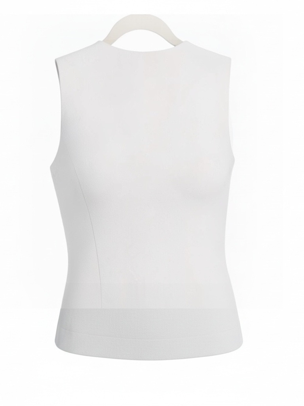Madewell 100% Linen Scoopneck Cutaway Vest in Salt Color EUC Size 10 Wh - Picture 6 of 16